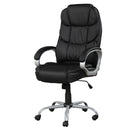 Upholstered Office Chair, Adjustable Height Swivel Chair - Black