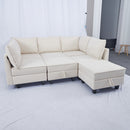 Oversized Modular Sectional Sofa, Chenille U-Shaped Couch with Chaise/Ottoman, 7 Seater Living Room Furniture Sets