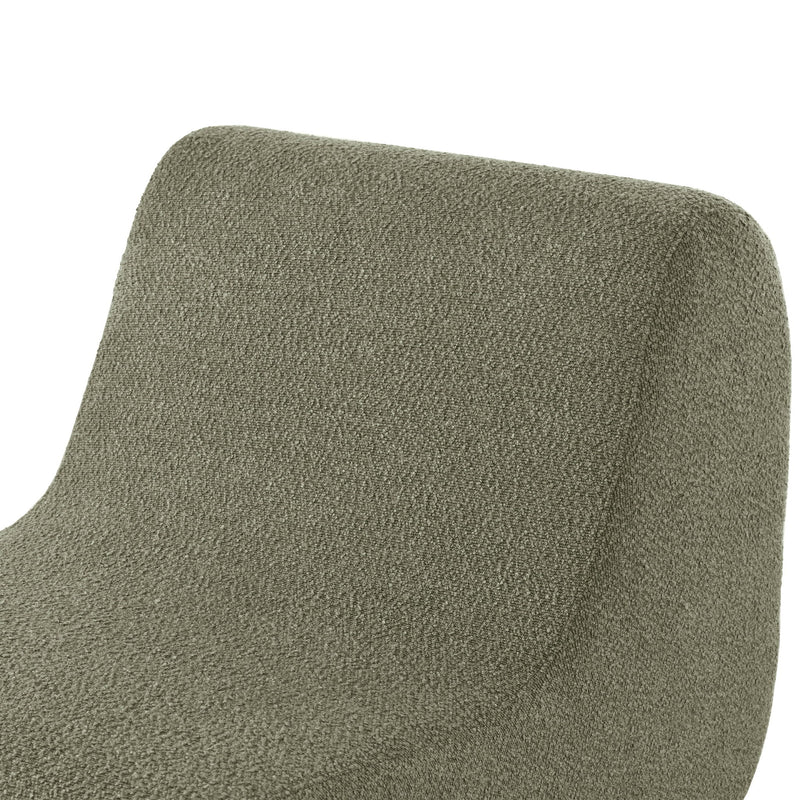 Curved Lounge Chair With Ottoman And High Resilience Foam