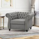 Nexuson - Upholstered Chesterfield Chair With Deep Tufted And Nailhead Trim