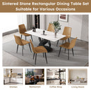 Rectangular Dining Table, Table For 8 Guests - Black / White