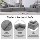 Oversized Modular Sectional Sofa, Luxury Boucle Floor Couch Set, Convertible Sleeper Couch, Spacious Foam-Filled Sofa Bed For Living Room