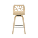 Folia - Mid Century Modern Counter Stool With Footrest (Set of 2)