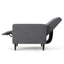 Mid-Century Modern Recliner With Button Tufted Waffle Stitch