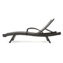 Salem - Contemporary Wicker Chaise Lounge With Arm, Weather Resistant