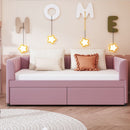 Upholstered Daybed With Ergonomic Design Backrest