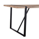 Modern Dining Table With Black Metal Legs For 4 - 6 Person