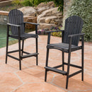 Outdoor Acacia Wood Adirondack Barstools (Set of 2)