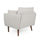 Luminate - Upholstered Fabric Club Chair With Tapered Legs And 2 Accent Pillows