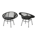 Cordella - Outdoor Woven Wicker Chairs With Cushions, (Set of 2)