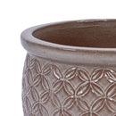 3 Pieces Ceramic Flowerpot, Planter For Patio & Garden Or Windowsills - Antique Yellow