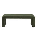 Modern Contemporary Boucle Waterfall Bench