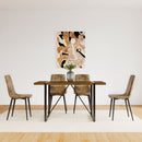 Modern Dining Table With Black Metal Legs For 4 - 6 Person