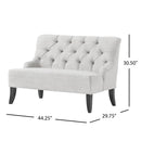Nicole - French Style Upholstered Loveseat With Tufted Backrest