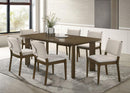 Ottowa - 7 Piece Rectangular Wood Dining Room Table Set - Brown