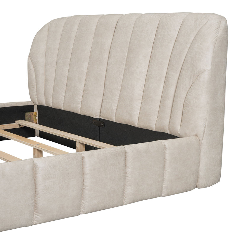 Elegant Design Upholstered Platform Bed