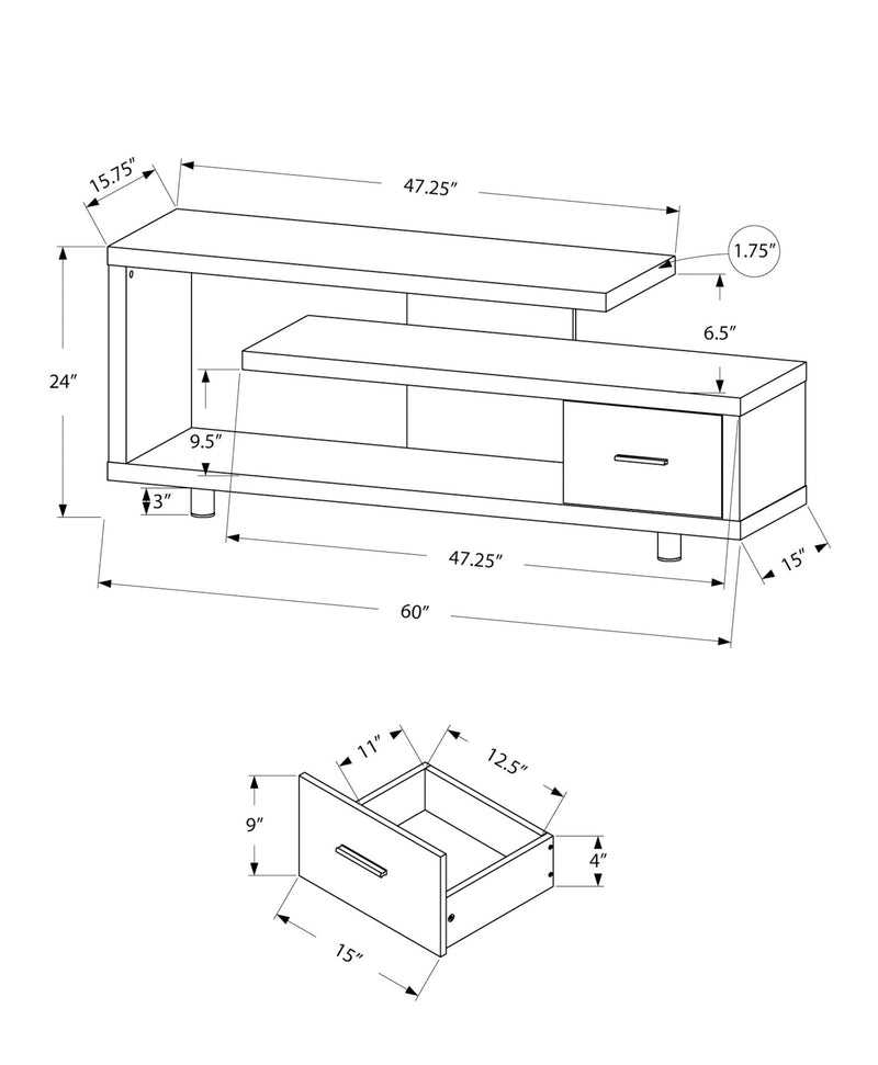 TV Stand, Console, Media Entertainment Center Storage Cabinet, Contemporary & Modern