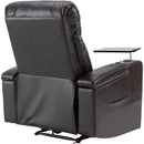 Power Recliner With Storage Arms, Cupholders, Swivel Tray Table And Cell Phone Stand - Brown