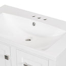 Bathroom Vanity, Modern Bathroom Cabinet With Sink Combo Set, Bathroom Storage Cabinet With A Soft Closing Door And 3 Drawers, Solid Wood Frame, Resin Basin