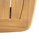 2 Piece Outdoor Acacia Wood Conversation Set, Woven Rope Backrest Patio Seating Group, Woven Rope With Coffee Table For Porch - Light Teak / Beige