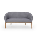 Mid Century Modern Loveseat With Channel Stitched Backrest