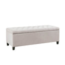 Elegant Design Tufted Top, Soft Close Storage Bench