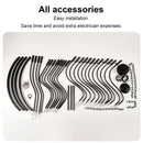 24 Light Chandelier Industrial Iron Candle Chandelier Modern Suspended Farmhouse Chandeliers Pendant Light Fixtures For Dining Room Bedroom Living Room Kitchen Island Foyer E12 Bulb (No Include) - Black