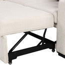 Convertible U-Shaped Sectional Sofa With Pull-Out Bed