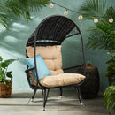 Outdoor Wicker Standing Basket Chair With Cushion