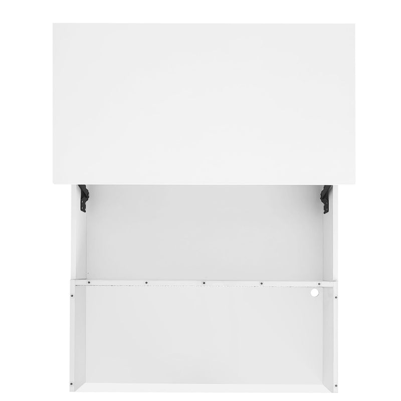 Lift Top Coffee Table With 2 Drawers, Hidden Space And LED Lights For Living Room