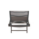 Kauai - Modern Outdoor Mesh Chaise Lounge With Adjustable Backrest - Brown Multi