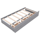 LED Platform Bed With Trundle With Storage Headboard With Drawers