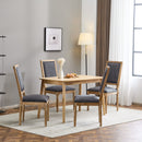 French Country Style Dining Chair With Upholstered Seating And Fluted Legs