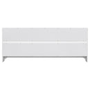 Twin Floor Bed with  Bedside Bookcase,Shelves,Guardrails,White