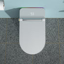 Smart Toilet With Bidet Built In, Auto Open & Close, Elongated Heated Seat, Foot Sensor Flush, LED Display, Warm Water Wash - White