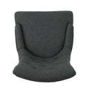 Glory Diamond Tufted Upholstered Office Chair With Rolling Casters And Sloped Arms - Dark Gray / Chrome