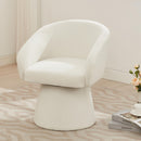 Modern Swivel Accent Chair With Ergonomic Barrel Design