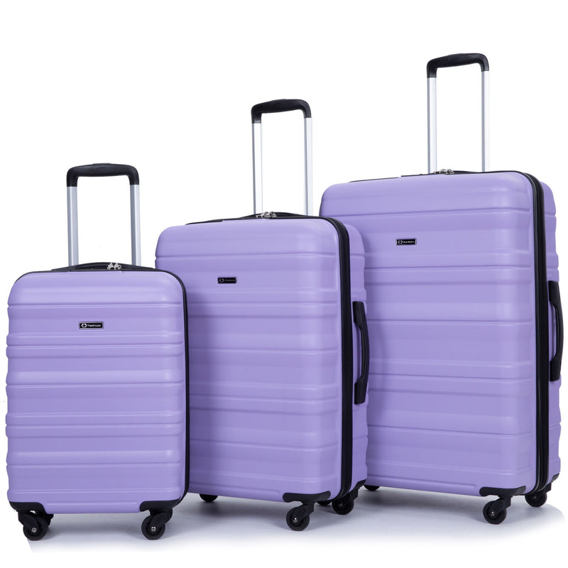 Expandable 3 Piece Luggage Sets Lightweight & Durable Suitcase, Spinner Wheels, Tsa Lock