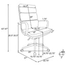 Ximena - Upholstered Adjustable High Back Office Chair