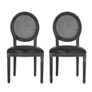 French Country Dining Chair With Cane Backrest (Set of 2)