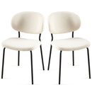 Boucle Dining Chairs, Dining Chairs With Metal Legs For Dining Room, Kitchen, Living Room