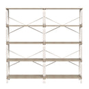 5 Tier Industrial Bookshelf, Tall Bookcase With Open Design, Vintage Storage Organizer