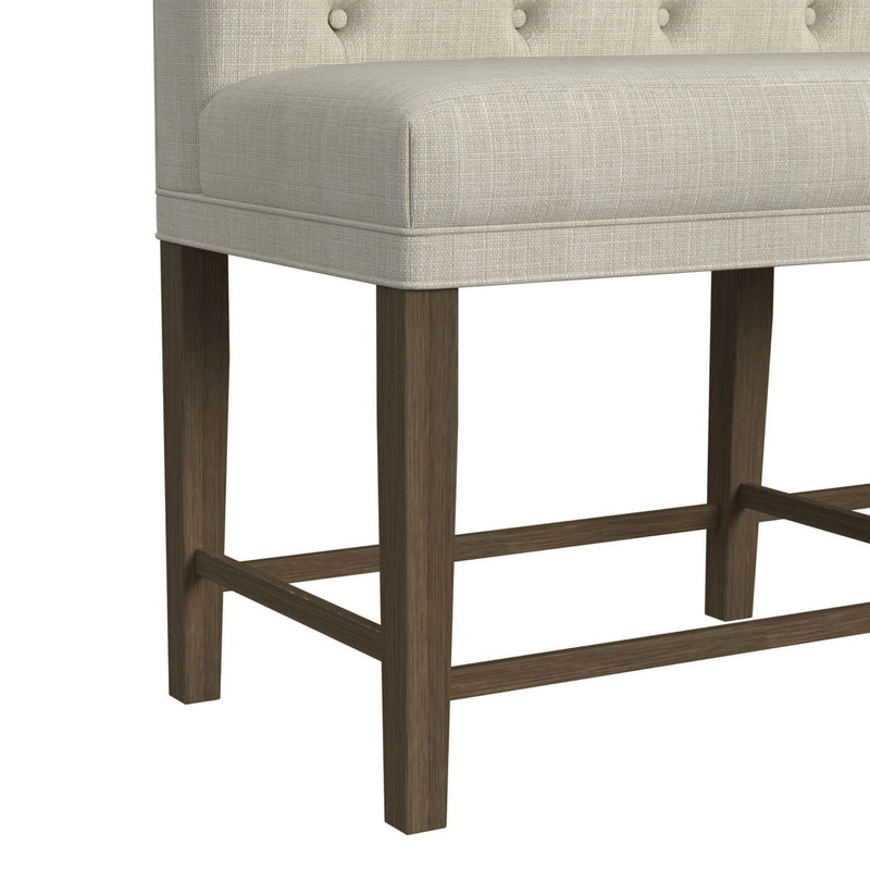 Peyton - Sectional Sofa Counter Set - Pearl Silver