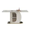 Dining Table For 4 - 6 People, Storage Shelf - White