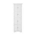 Tall Storage Cabinet With Doors And 4 Shelves For Living Room, Kitchen, Office, Bedroom, Bathroom, Modern