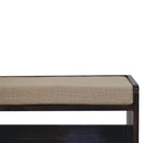Solid Wood Bench With Upholstered Sea