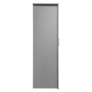3 Door Storage Wardrobe With Cabinets And 2 Hanging Rods - Gray