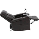 Power Recliner With Storage Arms, Cupholders, Swivel Tray Table And Cell Phone Stand - Brown