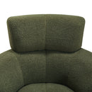 360° Swivel Chair Upholstered Accent Barrel Chair With Adjustable Headrest