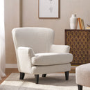 Melodique - Boucle Fabric Upholstered Club Chair With Tapered Legs